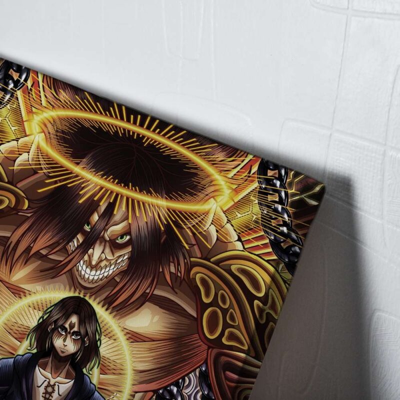 Trippy Eren Yeager Timeskip Attack on Titan Vertical Canvas Poster Print Wall Art Decor 2