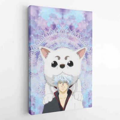 Trippy Gintoki and Sadaharu Gintama Canvas Poster Print Wall Art Decor 1 Trippy Gintoki and Sadaharu Gintama Canvas Poster Print Wall Art Decor 1