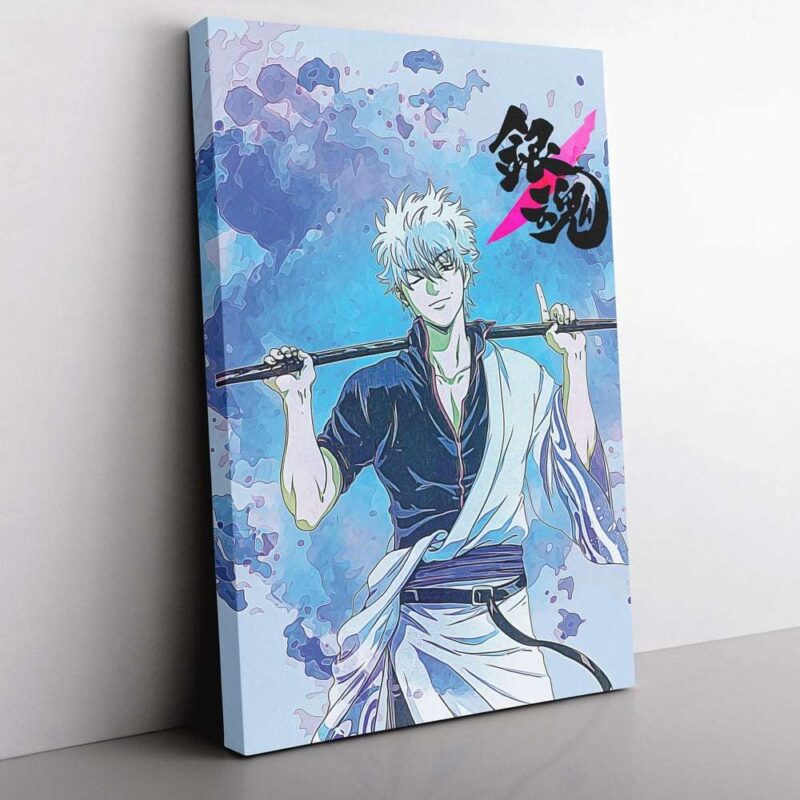 Trippy Sakata Gintoki Gintama Canvas Poster Print Wall Art Decor