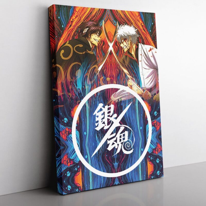 Trippy Shinsuke vs Gintoki Gintama Canvas Poster Print Wall Art Decor