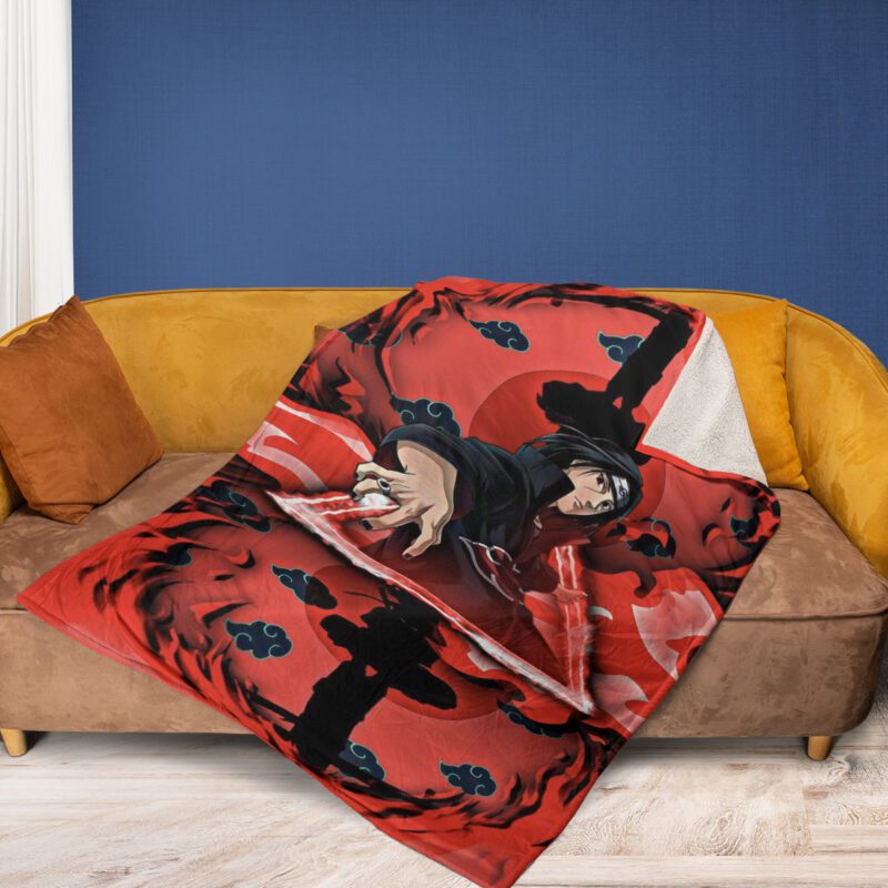 Itachi Sharingan Eyes Comfy Sofa Throw Blanket Gift