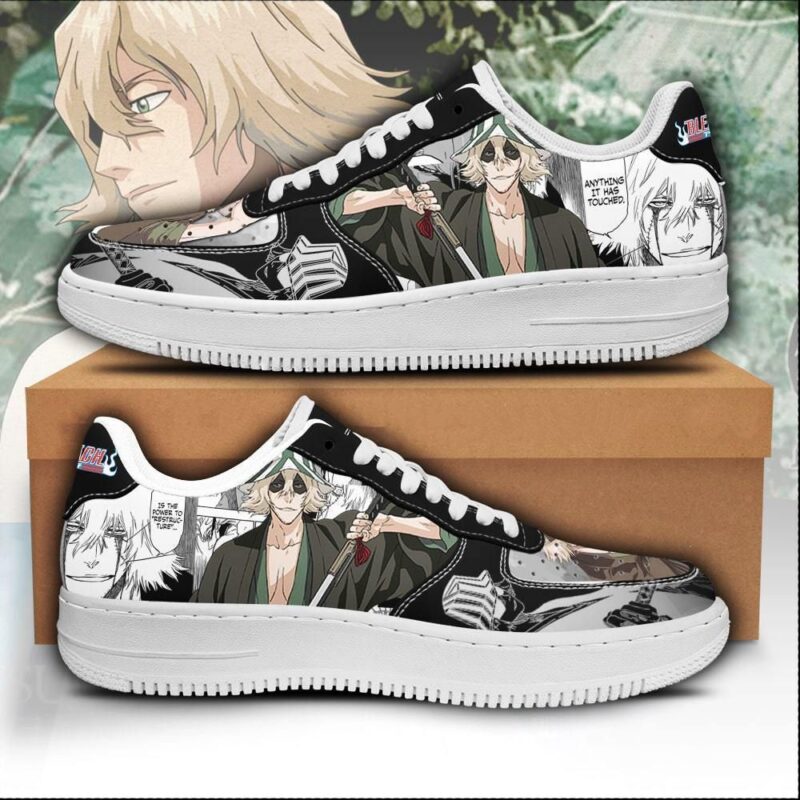 Urahara Kisuke Sneakers Bleach Anime Shoes Fan Gift Idea Air Force 1 Sneakers