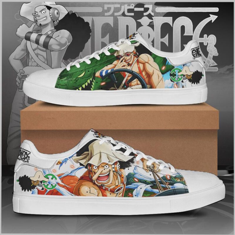 Usopp One Piece Low Top Leather Skate Shoes