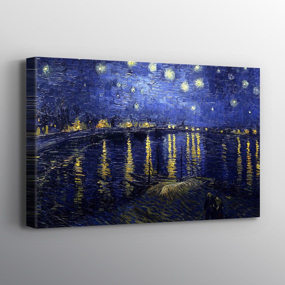 Van Gogh – Starry Night Over the Rhone Famous Print Wall Art Canvas ...