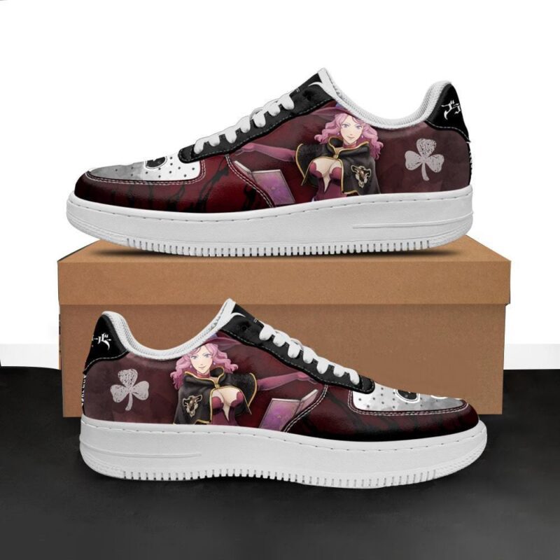 Vanessa Enoteca Sneakers Black Bull Knight Black Clover Anime Shoes Air Force 1 Sneakers