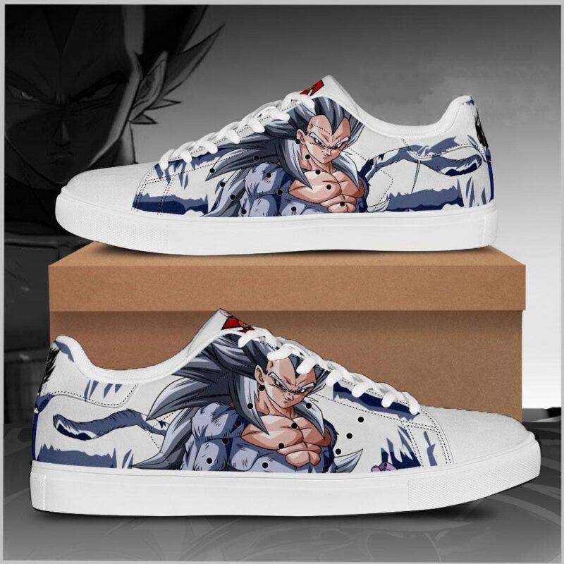 Vegeta Mixed Ape Dragon Ball Low Top Leather Skate Shoes