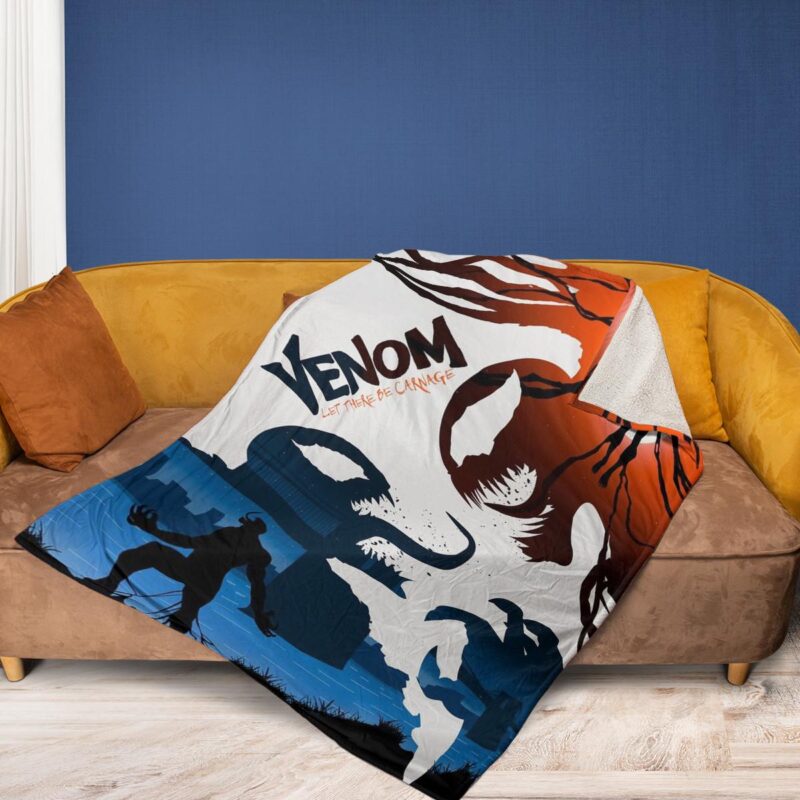 Venom Fan Gift Venom 2 Let There Be Carnage Comfy Sofa Throw Blanket Gift 2