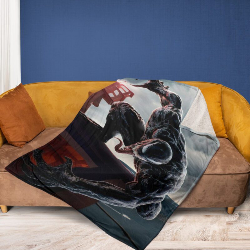 Venom Symbiote Marvel Comics Comfy Sofa Throw Blanket Gift
