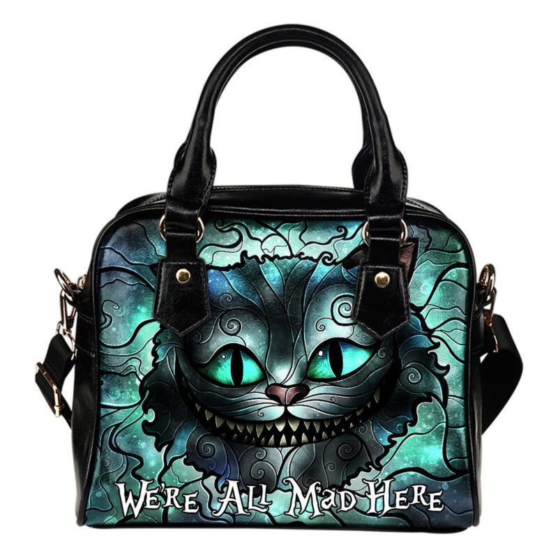 We're All Mad Here Lady Leather Shoulder Hand Bag SB0125