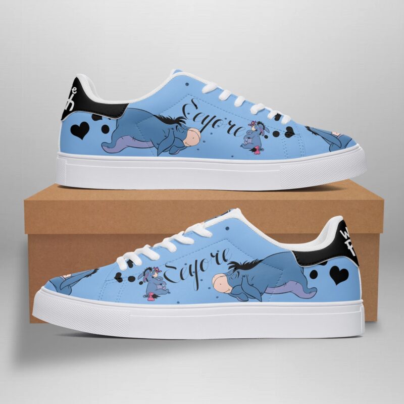 Winnie The Pooh Eeyore Low Top Leather Skate Shoes