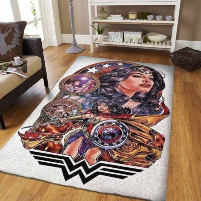 Wonder Woman Superheros Dc Movies Area Rugs Living Room Carpet, Gift For Fan Rug Floor Decor