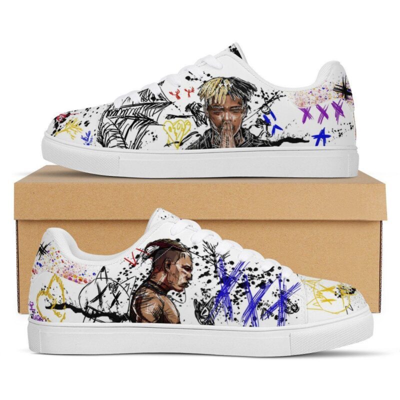 XXXTentacion Low Top Leather Skate Shoes