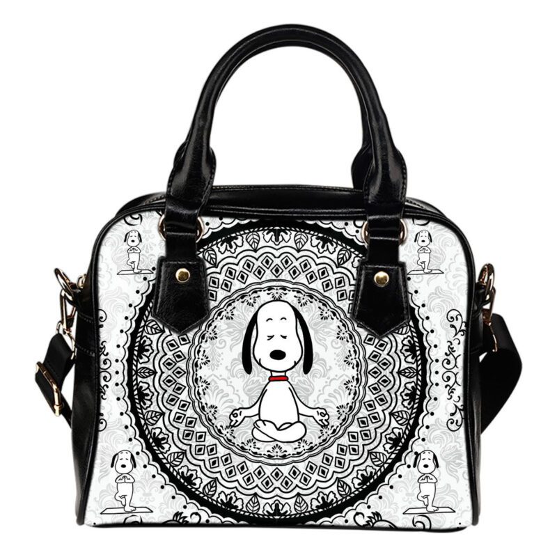 Yoga Snoopy Lady Leather Shoulder Hand Bag SB0047