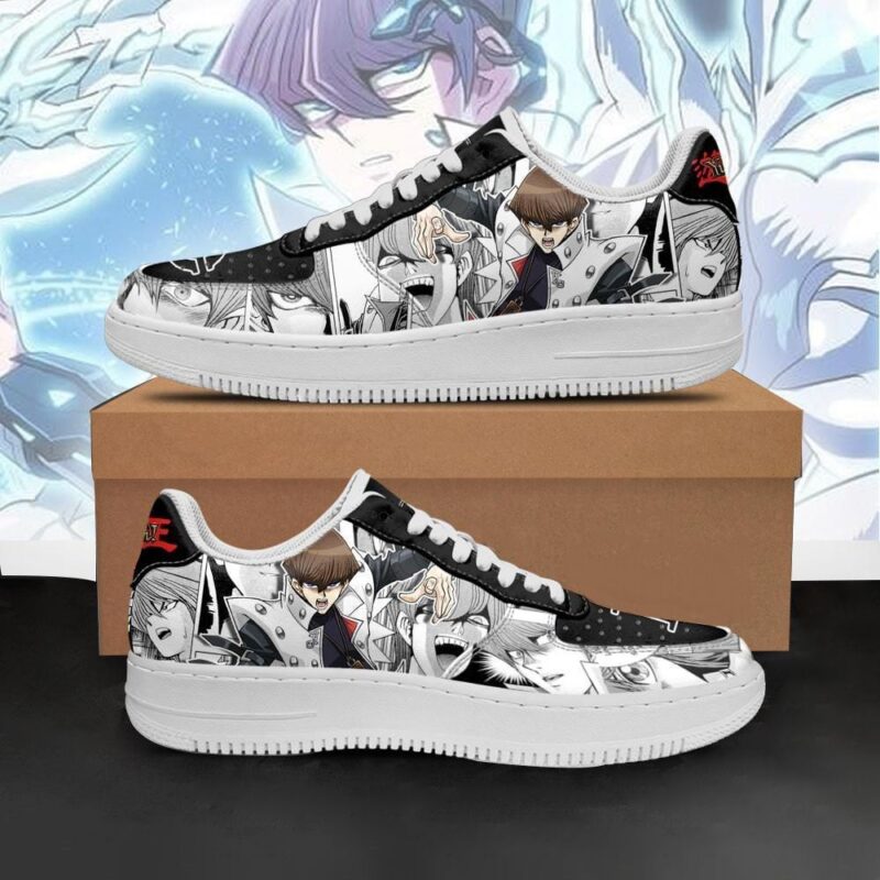 Yugioh Shoes Seto Kaiba Sneakers Yu Gi Oh Anime Shoes Air Force 1 Sneakers