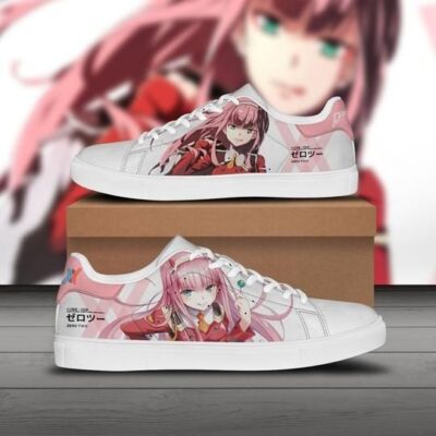 Zero Two Darling In The Franxx Low Top Leather Skate Shoes
