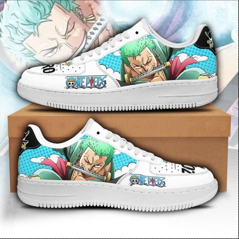 Zoro One Piece Sneakers Custom Anime Shoes Air Force 1 Sneakers