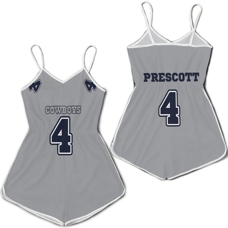 04 Dak Prescott Cowboys Jersey Inspired Style Romper RJ04646