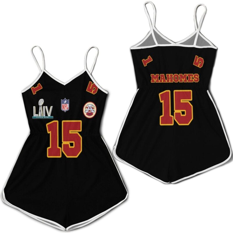 15 Partrick Mahomes Kannas City 1 Jersey Inspired Style Romper RJ04696