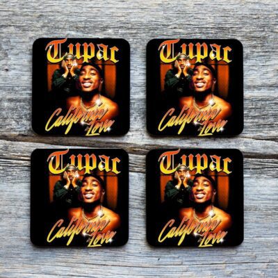 2pac Tupac Shakur California Love Drinkware Coaster (Set of 4)