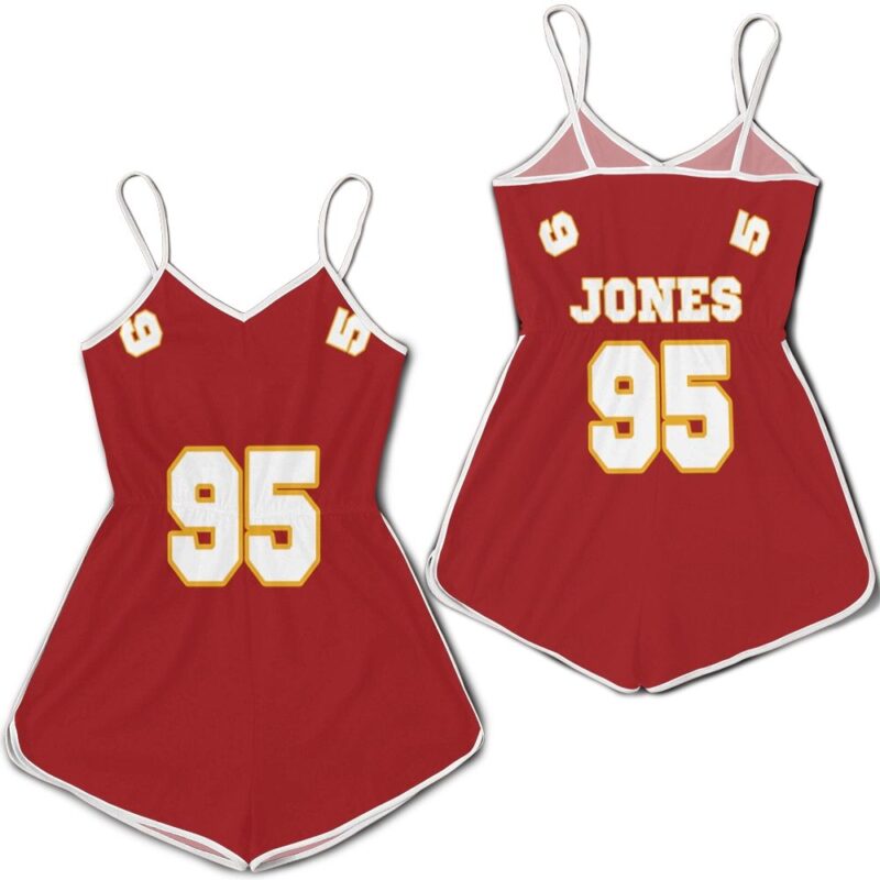 95 Chris Jones Kannas City Jersey Inspired Style Romper RJ04647