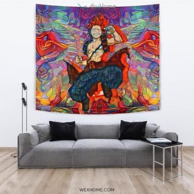 Abstract Eijiro Kirishima Wall Anime Tapestry