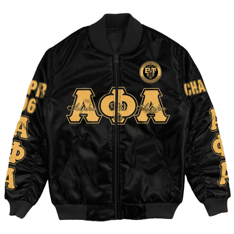 Africa Zone Bomber Jacket - Alpha Phi Alpha - Alabama State Alphas Bomber Jacket A7 BJ02848