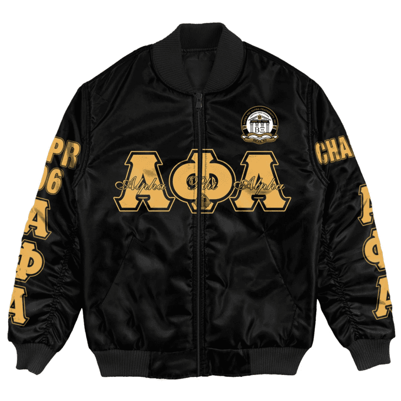 Africa Zone Bomber Jacket - Alpha Phi Alpha - Bradley Alphas Bomber Jacket A7 BJ02698