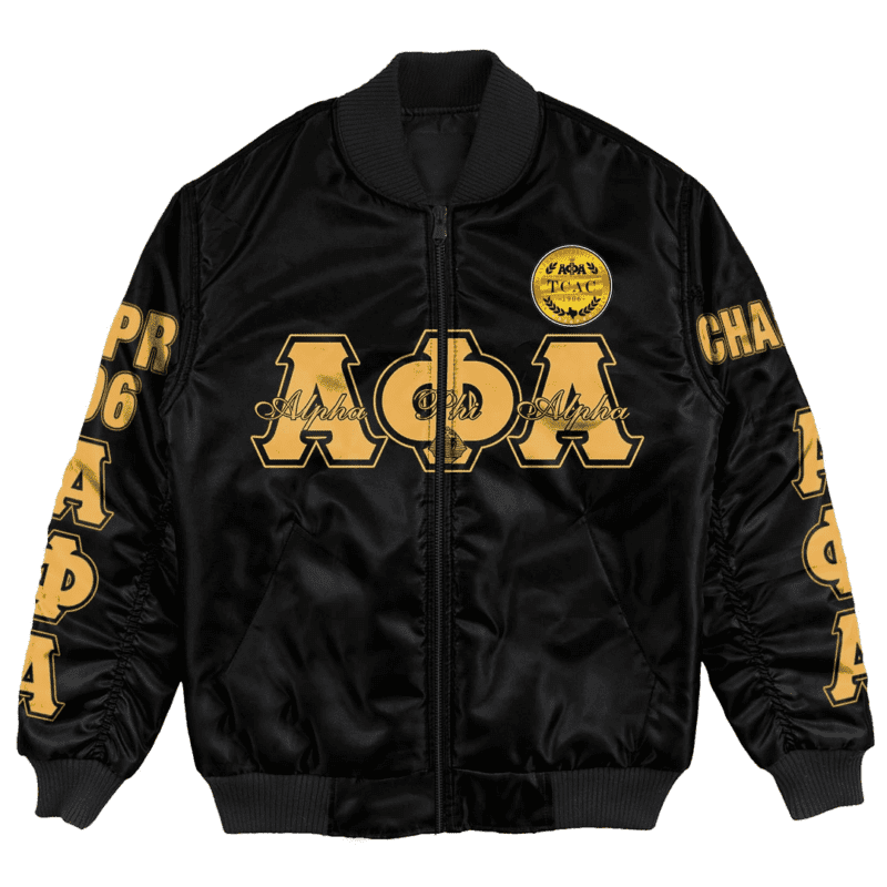 Africa Zone Bomber Jacket - Alpha Phi Alpha - Texas Alphas Bomber Jacket A7 BJ02768