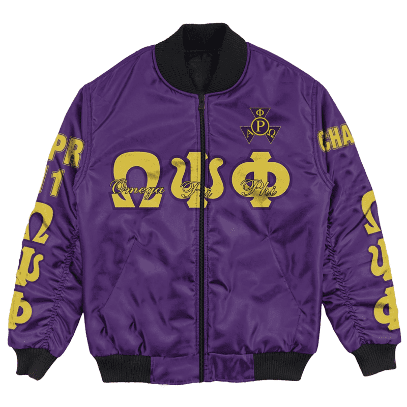 Africa Zone Jacket - Omega Psi Phi - Alpha Phi Omega Bomber Jacket A7 BJ02807