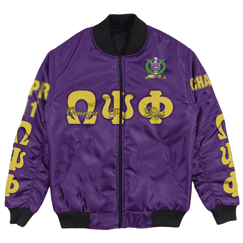 Africa Zone Jacket - Omega Psi Phi - Lambda Iota 2 Bomber Jacket A7 BJ02677