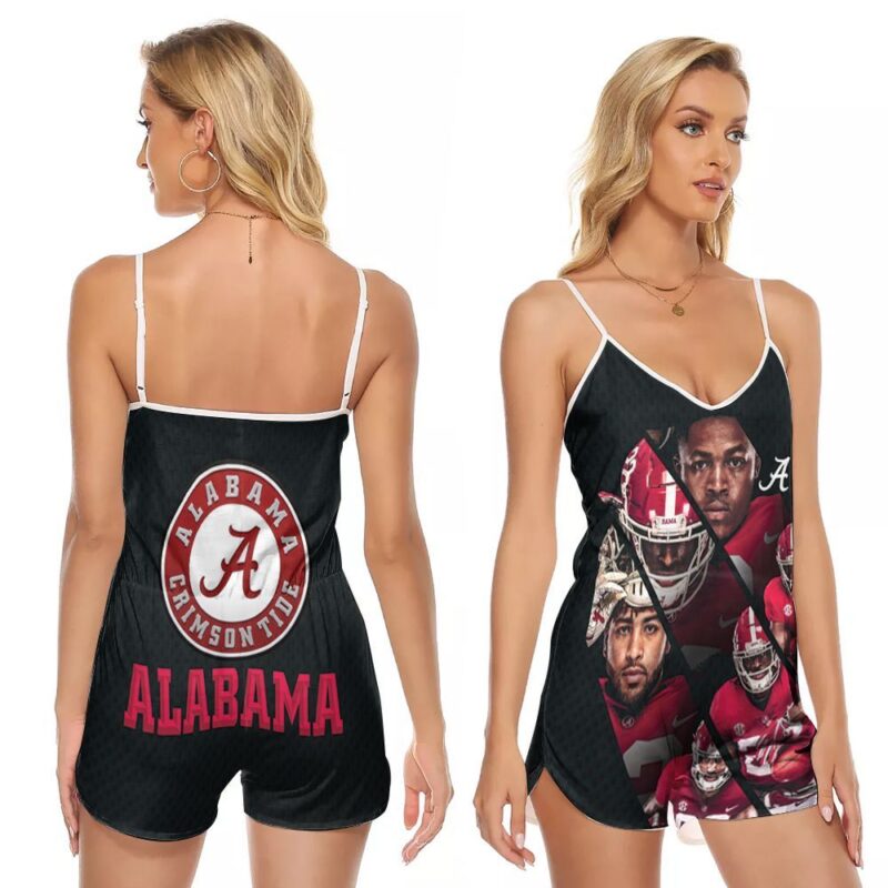 Alabama Crimson Tide Josh Jacobs Najee Harris Irv Smith Jr Great Players Football Gift For Alabama Fans 2 V-neck Romper Jumpsuit RJ00810