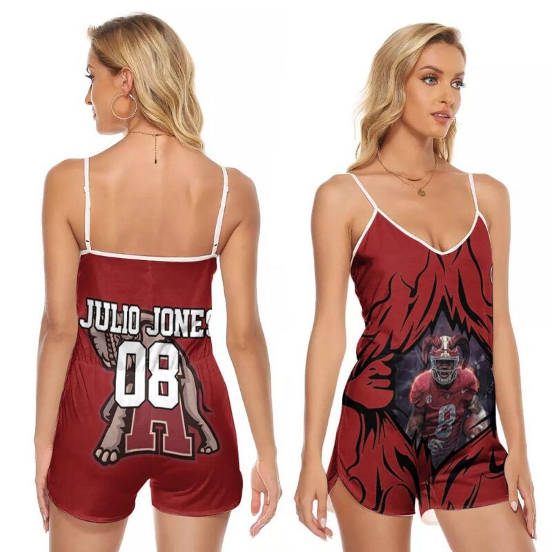 Alabama Crimson Tide Julio Jones 2 Great Player Football team Gift For Alabama Fans Jones Lovers 2 V-neck Romper Jumpsuit RJ00765