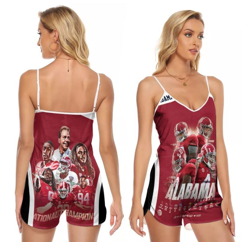 Alabama Crimson Tide National Champion Legend Players Football Gift For Alabama Fans 2 V-neck Romper Jumpsuit RJ00691