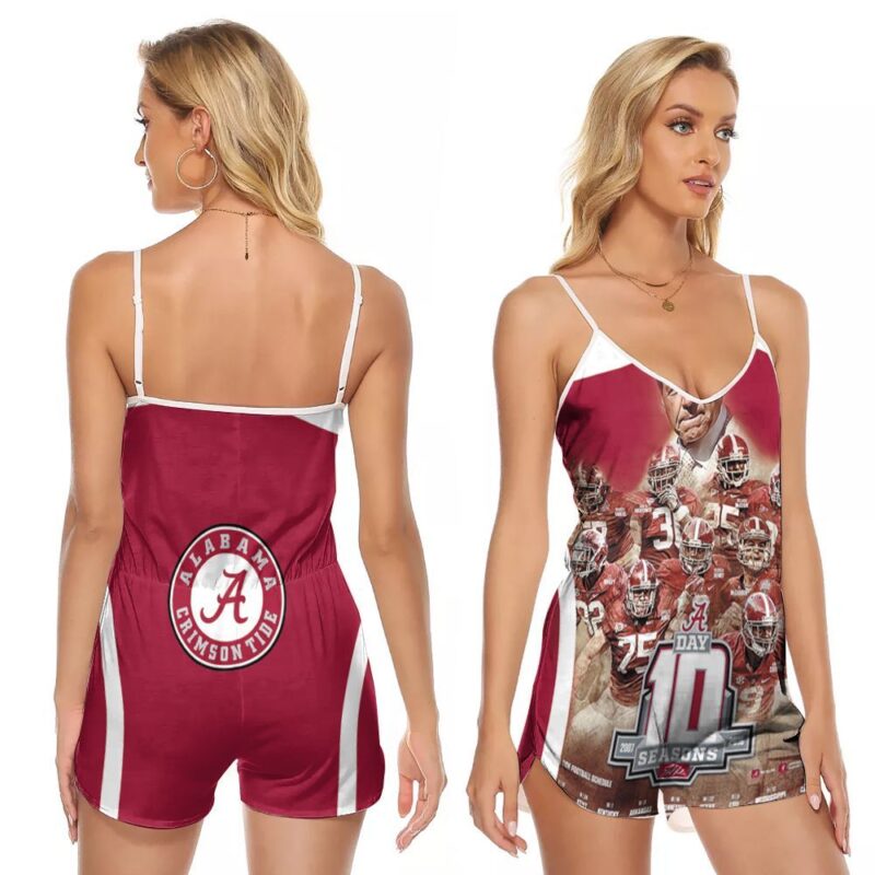 Alabama Crimson Tide football University 10 Seasons All Legendary Players Gift For Alabama Fans 2 V-neck Romper Jumpsuit RJ00621