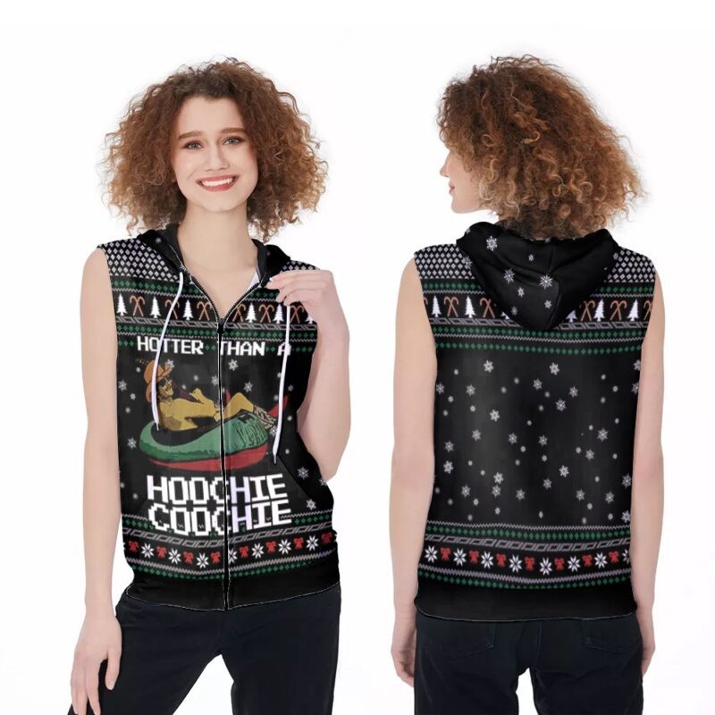 Alan Jackson Chattahoochee Hotter than Hoochie Coochie Christmas 3D S Zip Sleeveless Hoodie ZSH1886