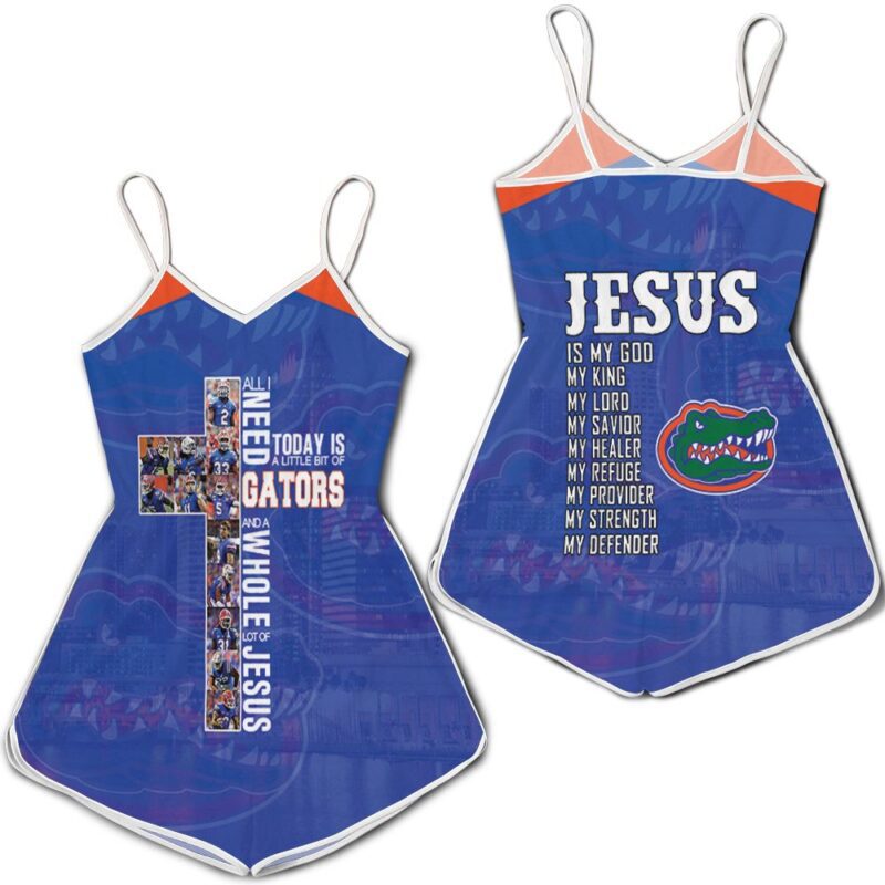 All I Need Today Is Little Bit Florida Gators And Whole Lots Of Jesus 3d jersey Romper RJ04725