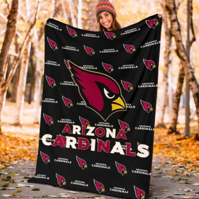 American Football Team Fleece Blanket Arizona Cardinals Red And White Text Fleece Blanket 3