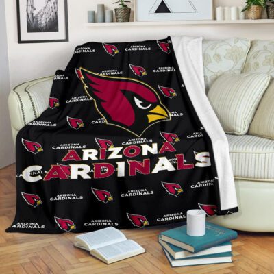 American Football Team Fleece Blanket - Arizona Cardinals Red And White Text Fleece Blanket