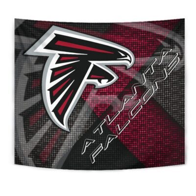 American Football Team Tapestry - Atlanta Falcons Cool Steel Shadow Tapestry Wall Hanging
