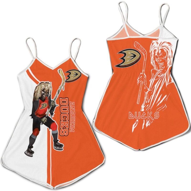 Anaheim Ducks And Zombie For Fans Romper RJ05582