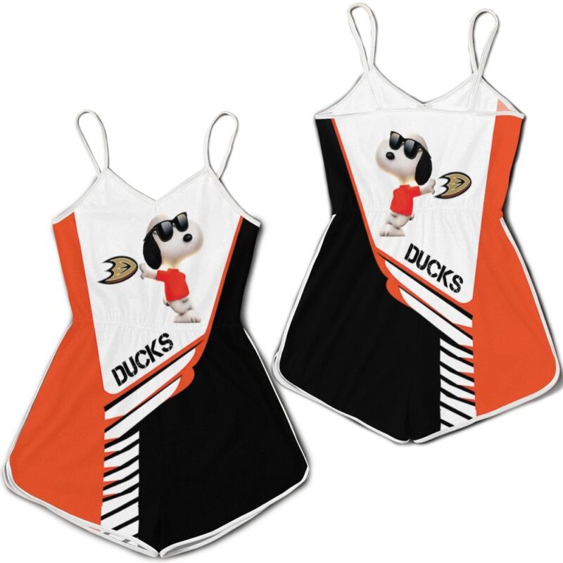 Anaheim Ducks Snoopy For Fans 3D Romper RJ03098