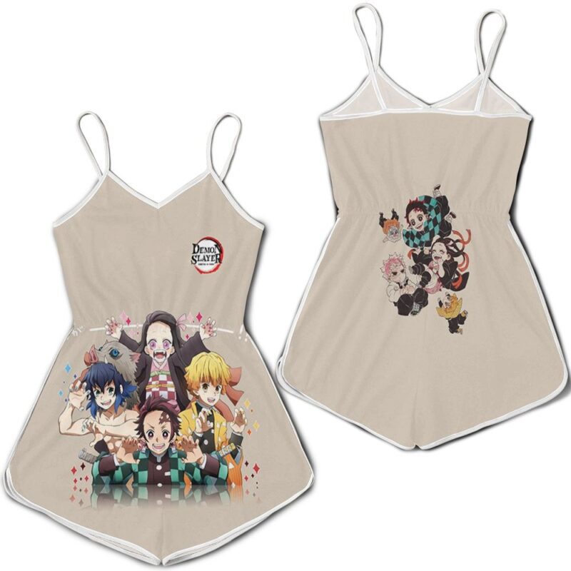 Anime kimetsu no yaiba Tanjiro and Nezuko and Inosuke Romper RJ01689
