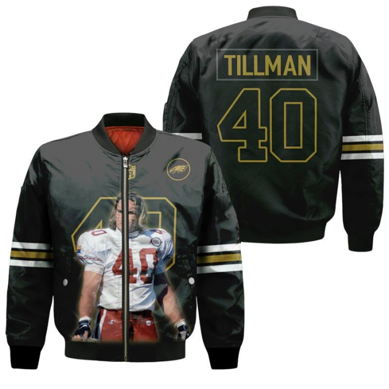 Arizona Cardinals Pat Tillman 40 NFL Great Player Black Gift For Cardinals Fans Bomber Jacket BJ04248