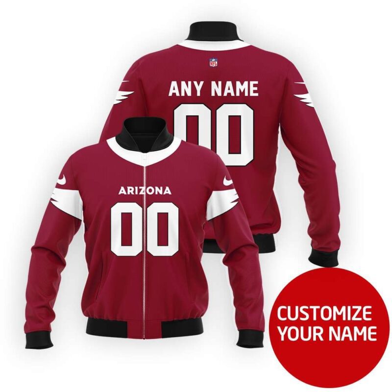 Arizona Cardinals Super Bowl Champions Red Personallized Number Name Gift For Cardinals Fans Bomber Jacket BJ00093