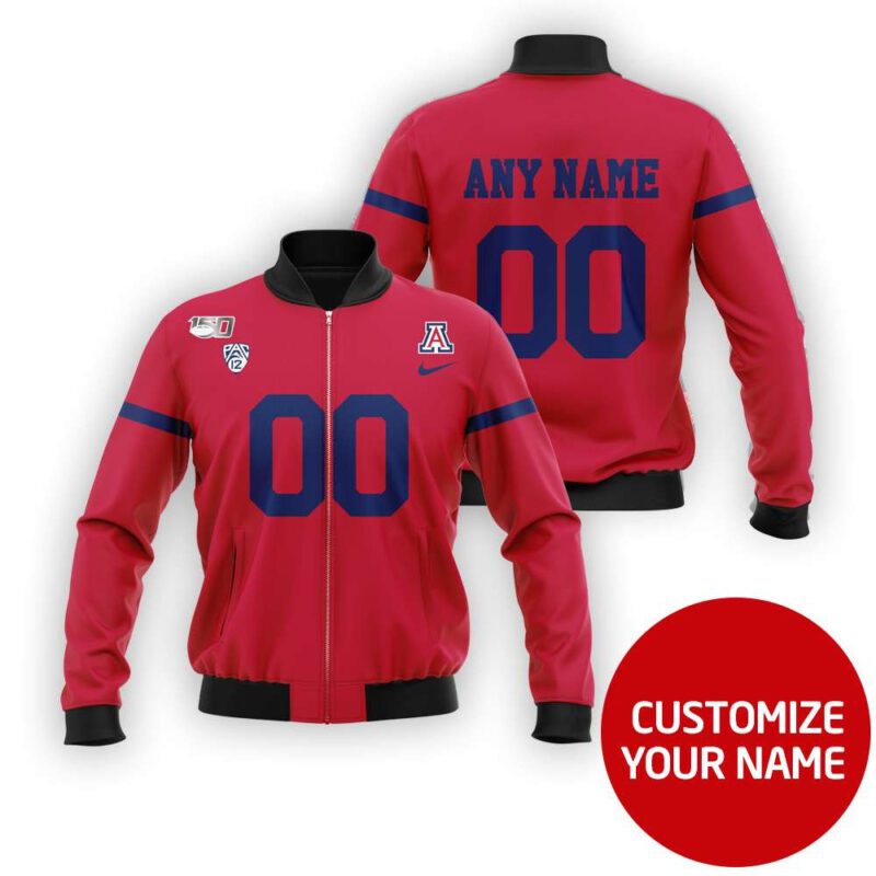 Arizona Wildcats Ncaa Sport Team Red Personalized Number Name Jersey Style Gift For Wildcats Fans Bomber Jacket BJ03770