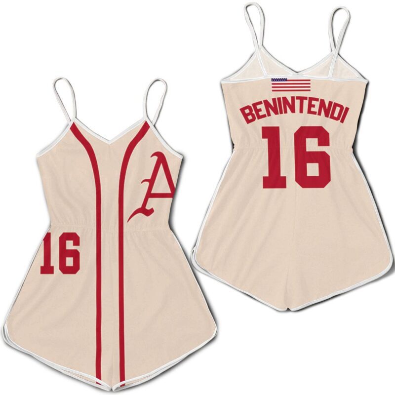 Arkansas Razorbacks Andrew Benintendi #16 MLB Baseball Team Benintendi College Gift For Arkansas Fans 1 Romper Jumpsuit RJ00504