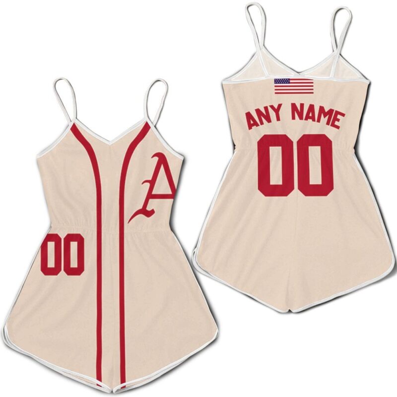 Arkansas Razorbacks Andrew Benintendi #16 MLB Baseball Team Benintendi College Gift For Arkansas Fans 2 Romper Jumpsuit RJ00540