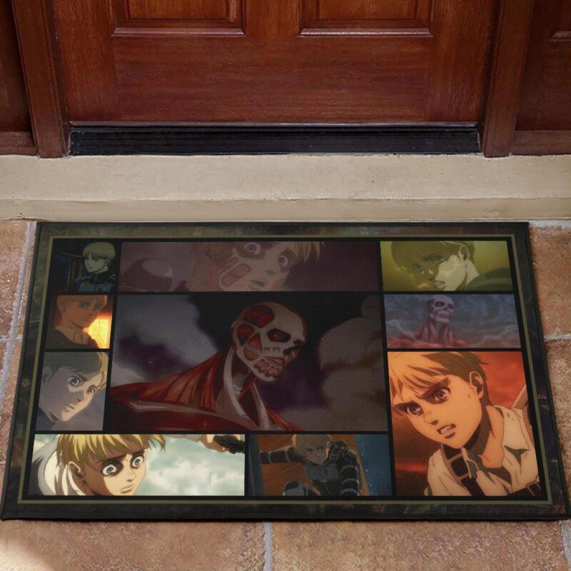 Armin Arlert Attack On Titan Door Mat Anime Home Decor Custom For Fans Welcome Mat