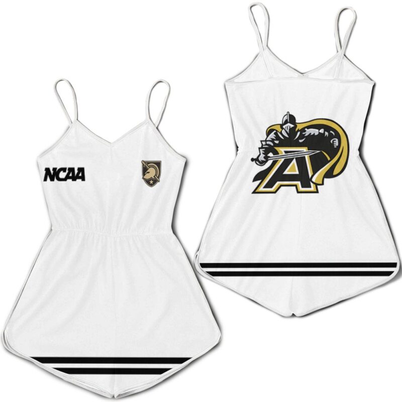 Army Black Knights Ncaa Classic White With Mascot Logo Gift For Army Black Knights Fans Romper Jumpsuit RJ01640