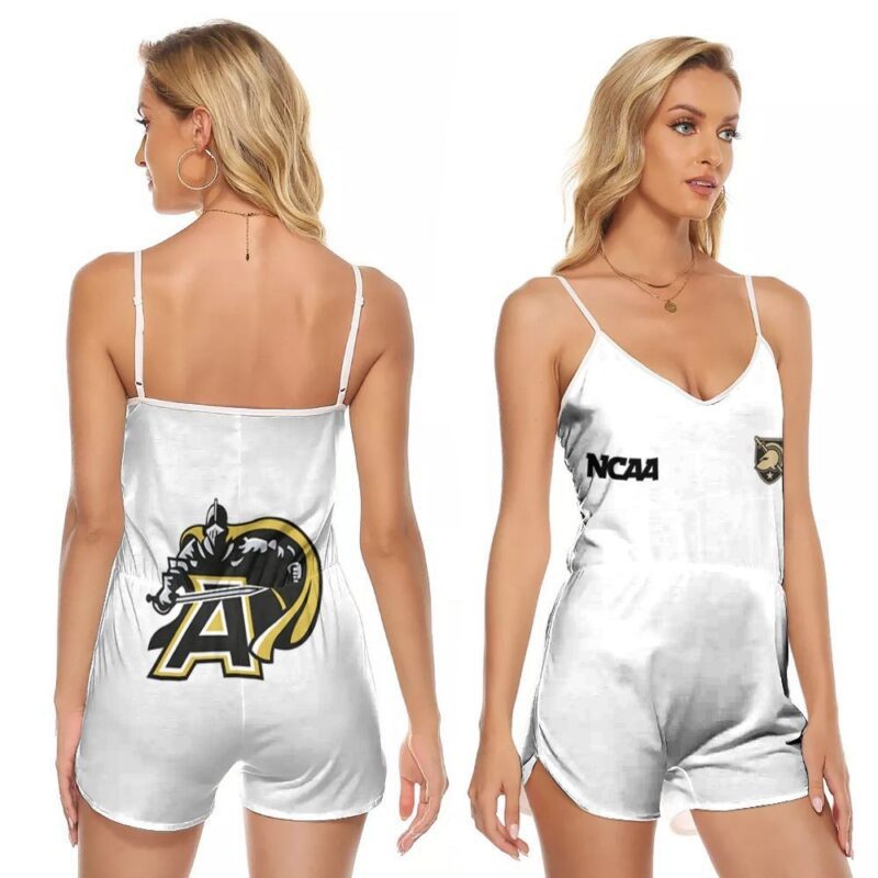 Army Black Knights Ncaa Classic White With Mascot Logo Gift For Army Black Knights Fans V-neck Romper Jumpsuit RJ00673